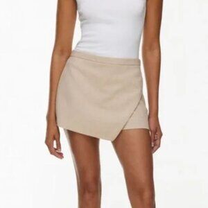 NWT Babaton | Aritzia Kelly Skort in Heather Oat Beige
